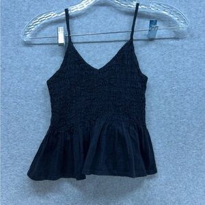 SHEIN Black Ruched Camisole Top